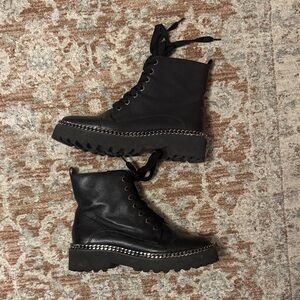 Vince Camuto Chain Link Combat Boots